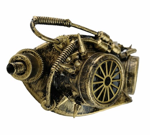 Steampunk Cosplay Scifi Science-Fiction Augenmaske goldfarben Gummiband Kostüm - Bild 2 von 3