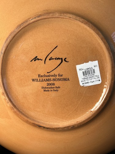 Williams Sonoma 2008 Marc Lacaze Paysage 14" Serving Bowl Signed Made In Italy - Picture 4 of 9