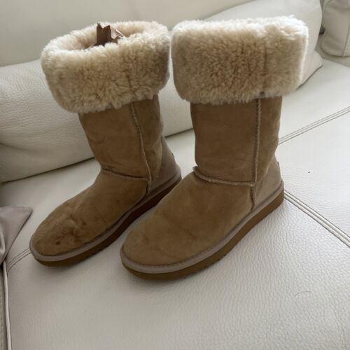 Boots Ugg Classic Tall 5815 Chestnut Camel Sheepskin Size 7 Australia Women - Picture 3 of 7
