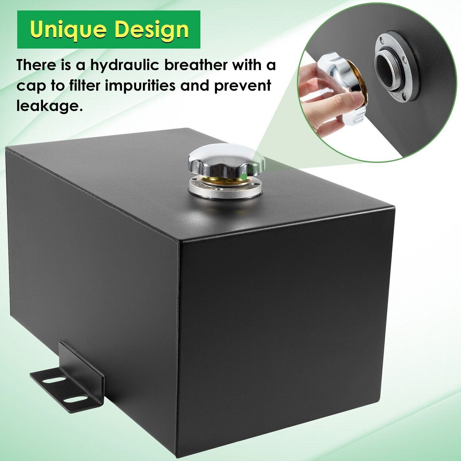 5 Gallon 14 Gauge Steel Hydraulic Fluid Reservoir Tank with Breather Cap