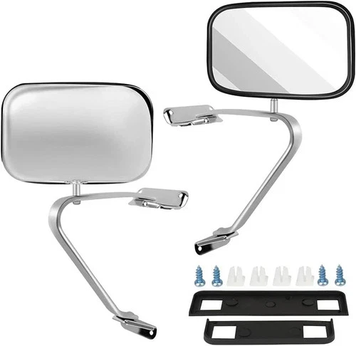 Replacement Manual Towing Mirrors for 80-95 Ford F150 F250 F350 Pickup Truck