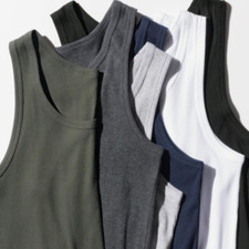 UNIQLO DRY Color Ribbed Tank Top MEN Japan