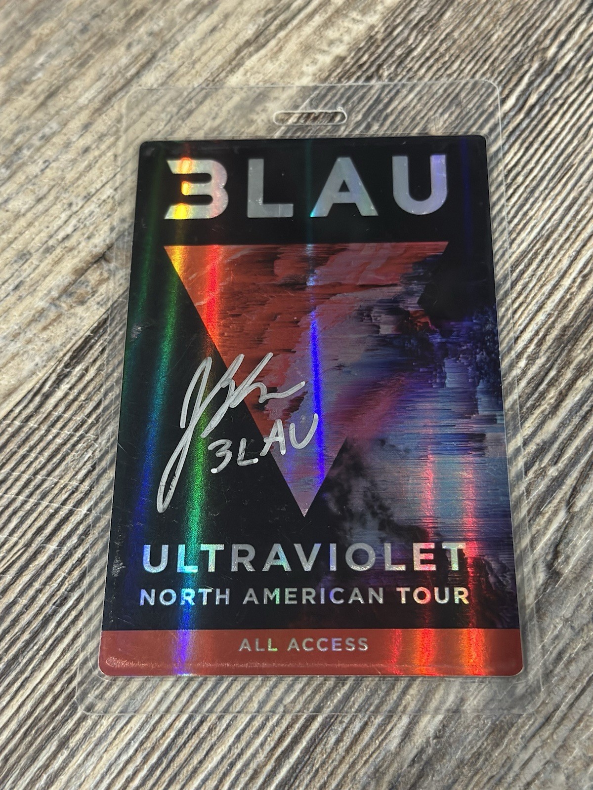 2018 Ultraviolet Tour All Access Backstage Pass Laminate DJ Blau