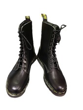 Dr Martens 1490 Black Leather Boots UK 8 EU 42 Made in England One in a Million