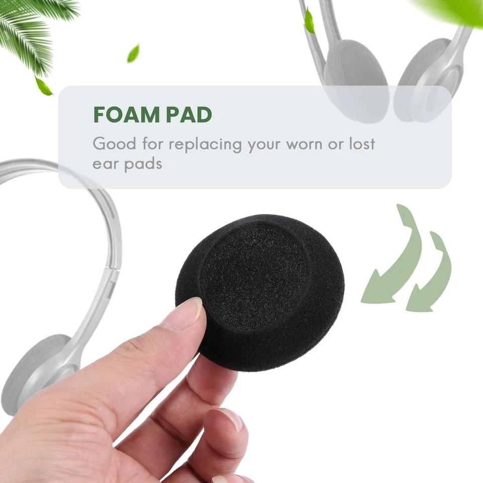4 pares 60 mm reemplazo de almohadilla de espuma de auriculares de orejas f1591 - Imagen 2 de 4