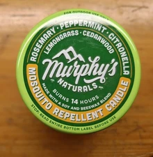 Murphy's Naturals Mosquito Repellent Candle Plant Based Net Wt 3.5 OZ / 99 GRAMS