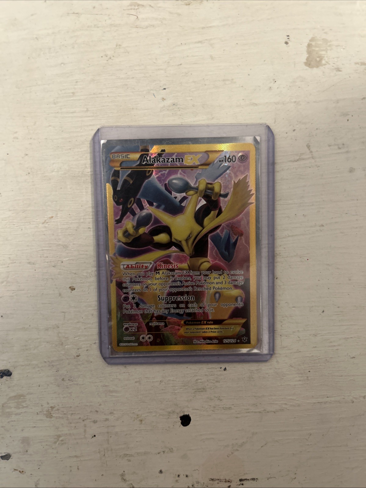 Pokemon TCG Alakazam EX Full Art Fates Collide Secret Rare Card MINT 125/124