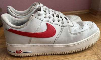 Nike Air Force 1 Low '07 Team USA Sneaker Herren Grau/Rot Größe 42,5