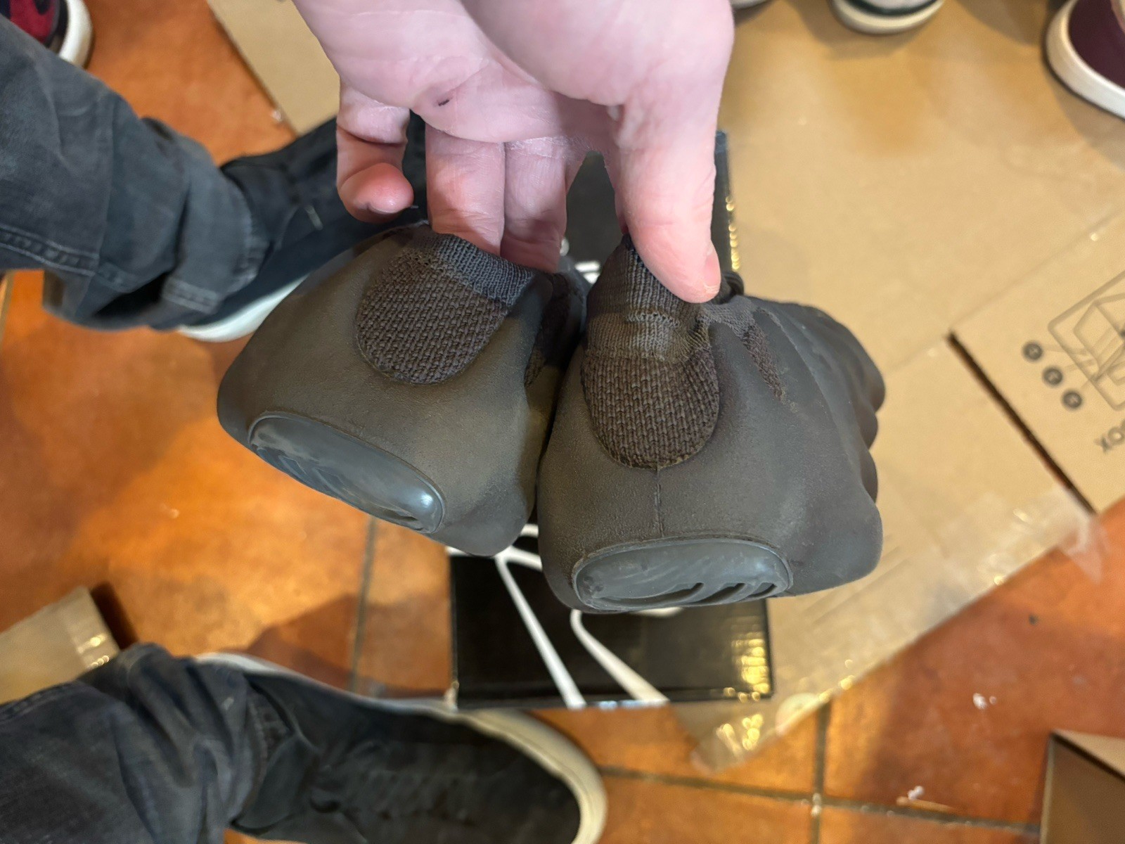 Size 10 - adidas Men's Yeezy 450 Utility Black thumbnail 4