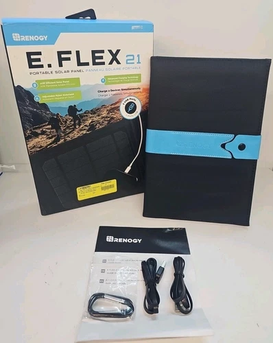 Renogy E.FLEX 21 Watt Foldable Waterproof Solar Panel with Kickstand, Black