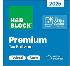 H&R Block Premium 2025 Tax Software (USA) (Online Delivery Activation Code+Link)