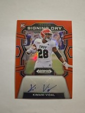 NFL Rookie Auto #'d /199 - Kimani Vidal. Signing Day 2024 Panini Draft Picks. 