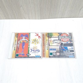 Sega Saturn white Console with 2 controllers, 5 games & 8M memory Japanese