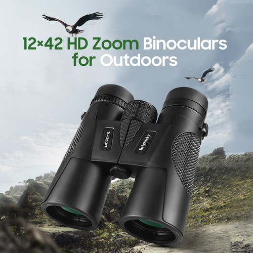 12×42 HD Zoom Binoculars Low Light Level Night Vision Binocular BAK4 Prism Long - Picture 8 of 12