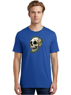 Crown-Of-Thorns-Skull Mens Graphic Tee, 100% Cotton, Casual Summer Wear
