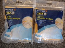2 x  LASHWD100 Vitrex Lash Wedges Tile Levelling System (Pack 100 - 200 Total)