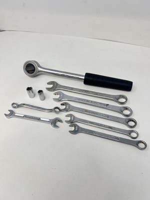 Vintage PowerKraft 1/2  Drive Ratchet 84W4860 Wright Made in USA + Wrench Set!