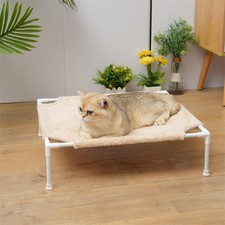 Elevated Dog Bed For Small Dog Portable Raised Dog Cot w/Metal Frame Soft Plush