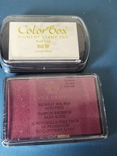 Anna Griffin Crimson Pigment Ink Pad Acid Free Stamping All Night Media Cream