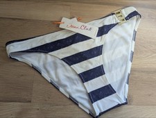 Women's Nautical Blue Striped Bikini Bottoms Size 12 By Atmosphere New & Tagged