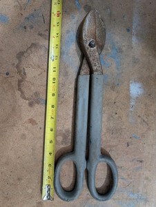 RIDGID Bulldog Tinner Snip - 16-Inch Straight/Wide Curved Metal Shears