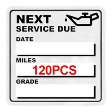 for Oil Change Sticker Static Cling, Clear Stickers 120 Pcs 2  x 2  Next Black1