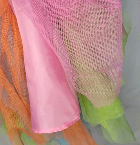 Bonnie Jean Girls Halloween Tule Dress Lined Size 4 Long Sleeve Bow Glitter - Picture 5 of 5
