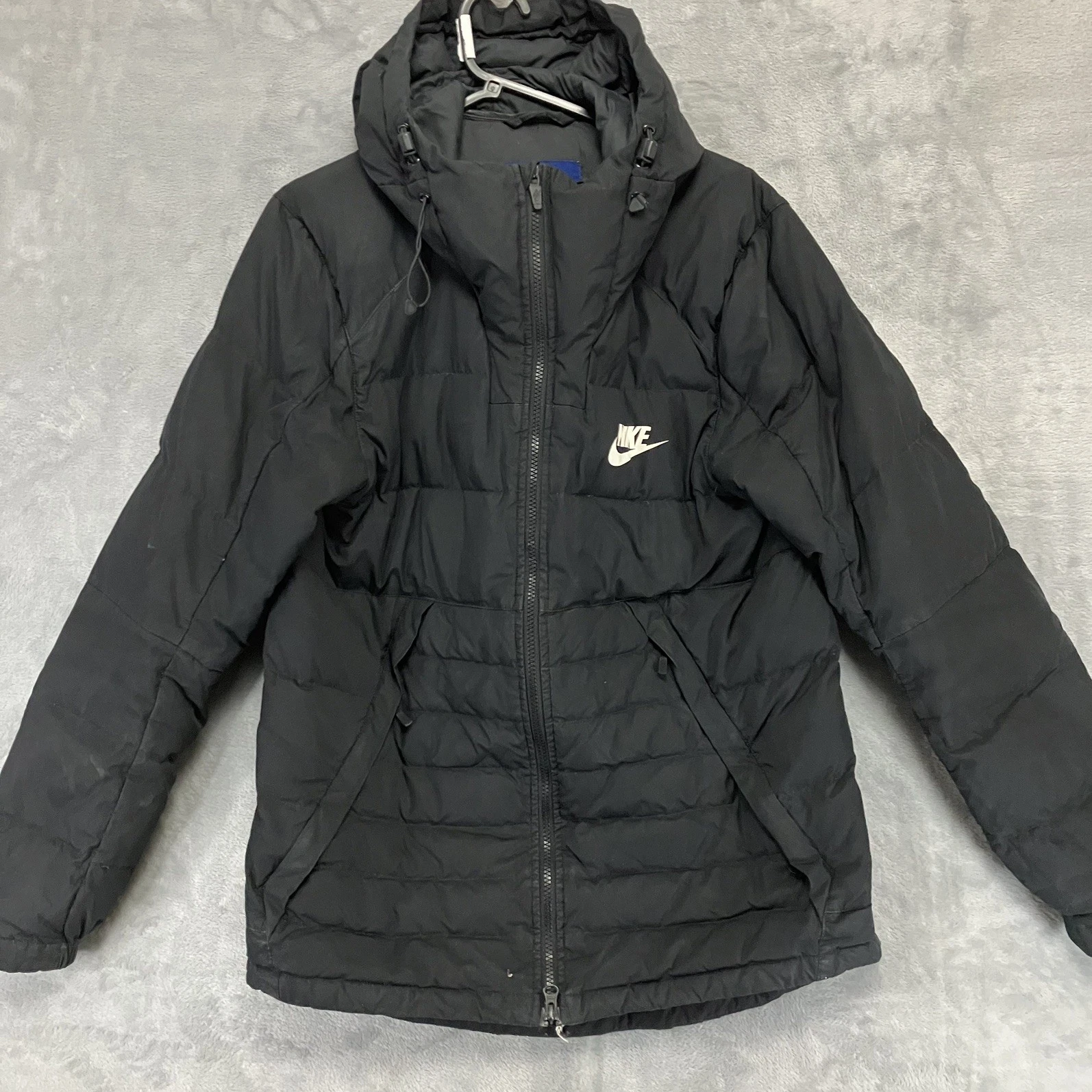 Nike Guild Down Fill Puffer Jacket Black Sz Medium Hooded Men’s