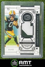 Matthew Golden RC 2025 Panini National Treasures 9/49 Franchise Patch Packers