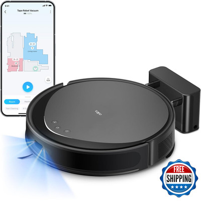 Tapo Ultra-Slim Lidar Smart Navigation Robot Vacuum And Mop 5300Pa Max 97 Dust