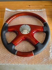 Raptor 15 Black Leather Wood Steering Wheel - Factory Second B Stock Raptor 15 Black Leather Wood Steering Wheel - Factory Second B Stock