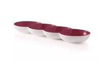 Tupperware C154 Allegra Perle Raupe Servierschale Rot