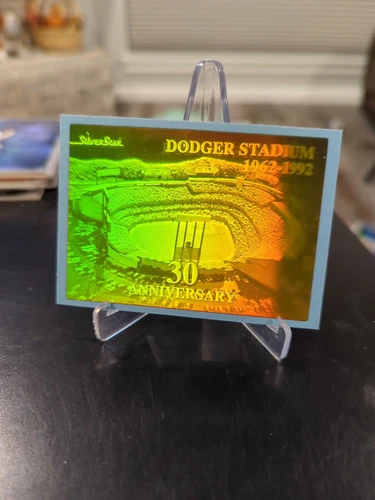 1992 Silver Star Dodger Stadium Hologram 30th Anniversary Limited - Picture 1 of 4