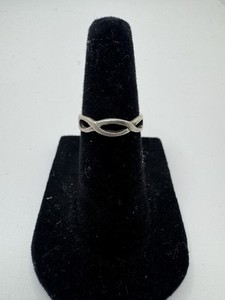 925 Sterling Silver Vintage Infinity Ring Size 3