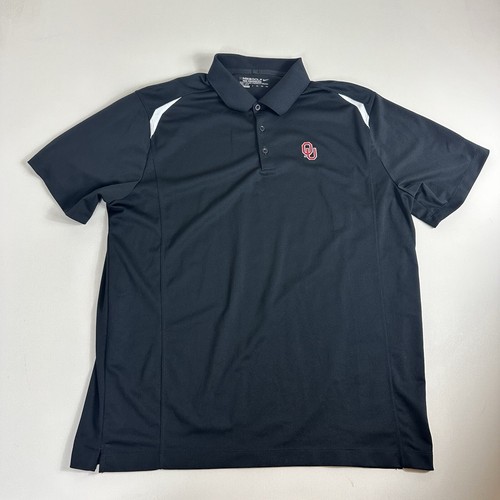 Nike Golf University Of Oklahoma Polo Shirt Men’s 2XL Sooners Football Black