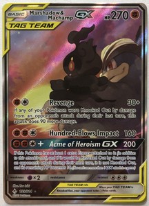 Pokemon Card Marshadow And Machamp Gx Unbroken Bonds 199214