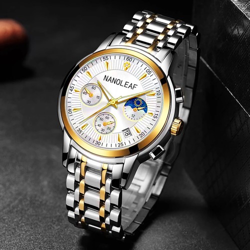 Relojes para hombre acero inoxidable impermeable fecha analógico reloj de cuarzo - Imagen 3 de 14