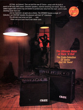 vtg 80s CRATE AMPLIFIERS MAGAZINE PRINT AD GT Series Amp CR160GT CR212GT Pinup