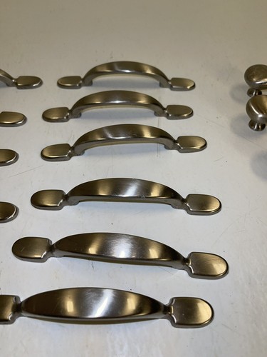 Silver Color Metal Cabinet Dresser Desk Drawer Door Pull Handle 12 Long 7 Round - Picture 3 of 8