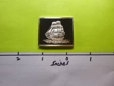 USS WASP SLOOP OF WAR 1814 NAVY SHIP VERY RARE SILVER BAR NICE C-31