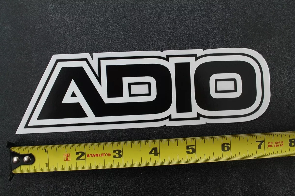ADIO Skateboard Shoes Black White Zero 90 s Z39B Vintage Skateboarding STICKER