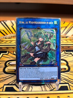 Yugioh Wynn, die Windverzaubererin in Grün RA03-DE045 Quarter Century Secret Rar