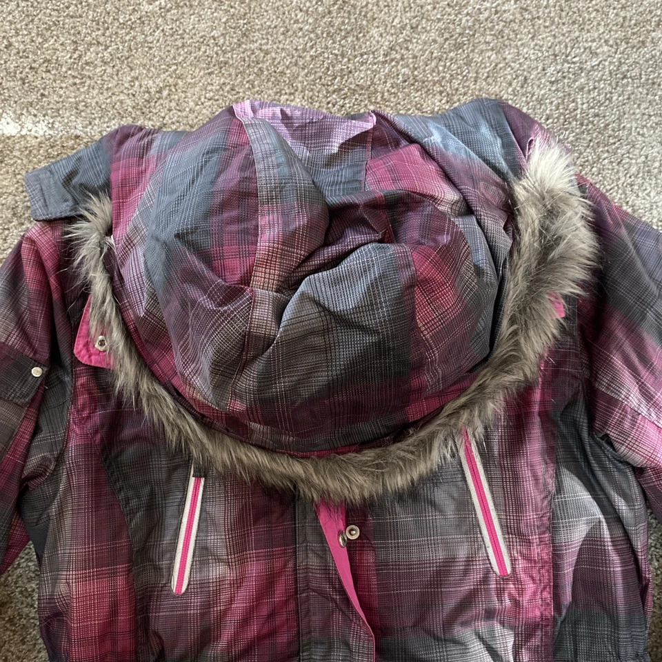 Zero Xposur Girls Pink Plaid Winter Coat Jacket Hood Size XL - 14/16 (JT-186) - Изображение 4 из 4