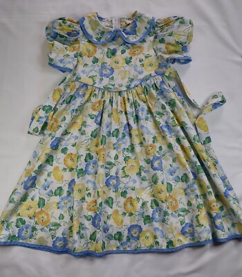 Vintage Ruth's Closet Girls Floral Prairie Dress Puffed Sleeve