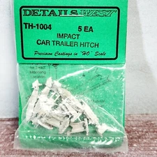 Detail West TH-1004 IMPACT CAR TRAILER HITCH 5 pieces HO Model Railroad Part