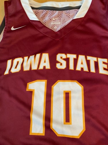 NWT NIKE WOMENS BASKETBALL TRAINING PERFORMANCE JERSEY DRI FIT IOWA STATE #10 M - Picture 3 of 7