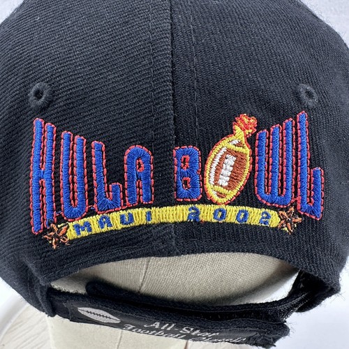 Vintage 2002 Hula Bowl Hook Loop Strapback Hat Cap Happy Shirts Hawaii Football - Imagen 10 de 16