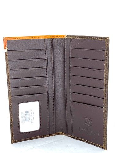 Western PU Leather Wallet Bull Rider Concho Rodeo Bifold Checkbook Coffee 7.5'' - Picture 2 of 6