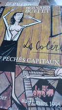 AFFICHE BERNARD BUFFET LES 7 PECHES CAPITAUX "LA COLERE"