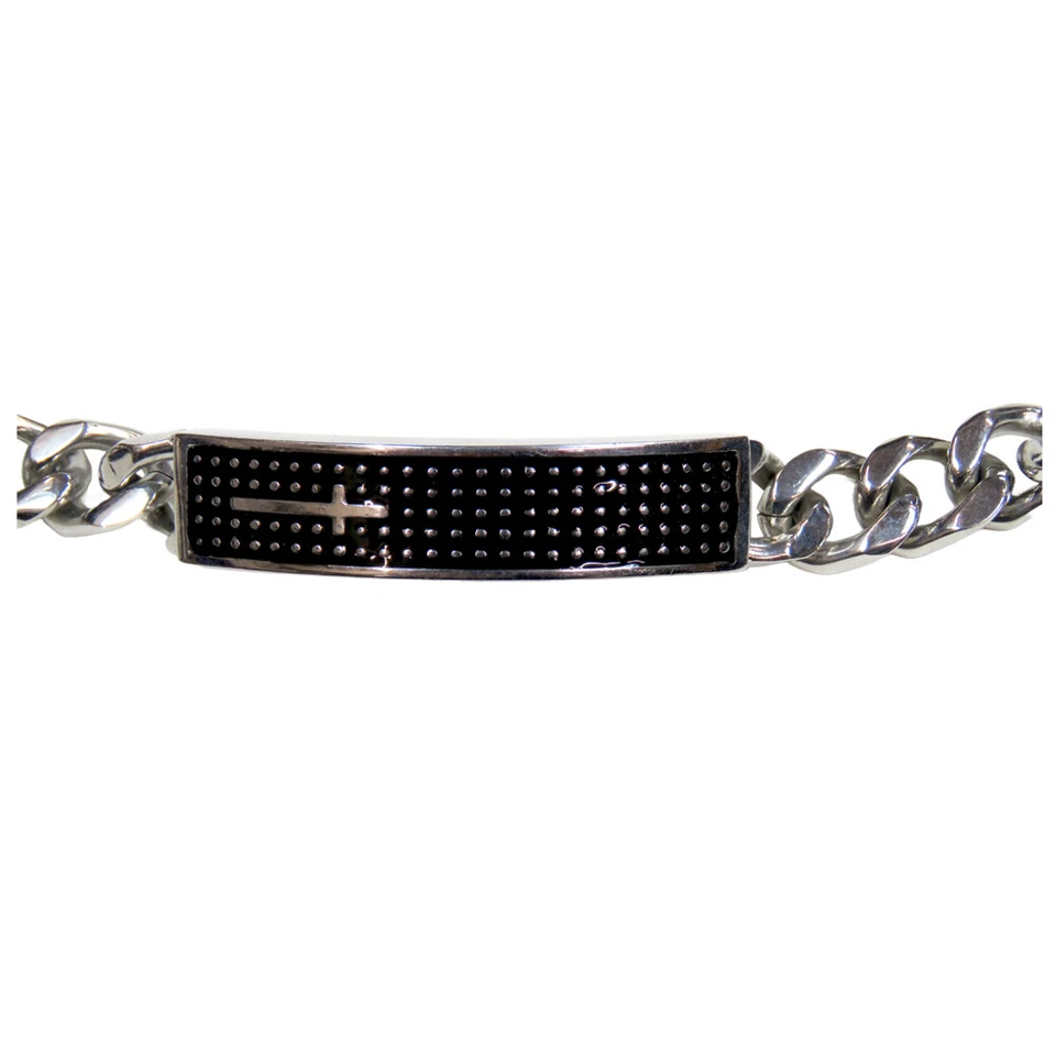 Men's Stainless Steel Curb Chain Bracelet - Image 2 of 3